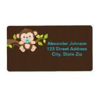 Cute Little Monkey Boy Shipping Labels