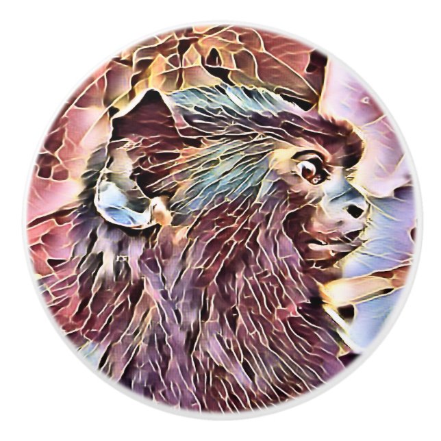 CUTE LITTLE MONKEY CERAMIC KNOB (Front)