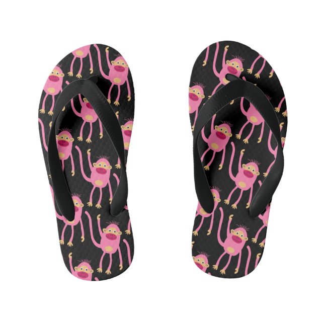Cute Little Monkey  Kid's Flip Flops (Footbed)