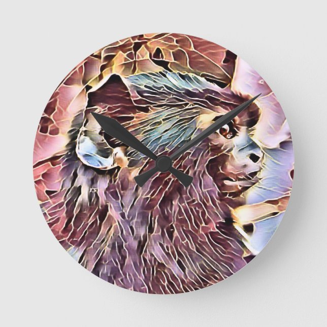 CUTE LITTLE MONKEY ROUND CLOCK (Front)