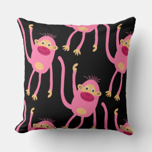 Cute Little Monkey  Throw Pillow
