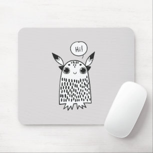 Cute little monster cartoon mouse pad