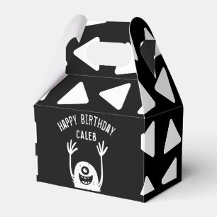 Cute Little Monster Custom Boys Birthday Favor Box