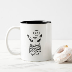 Cute little monster Two-Tone coffee mug
