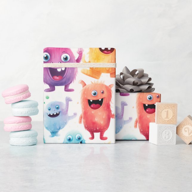 Cute little Monsters 4 - Wrapping Paper (Baby Shower)