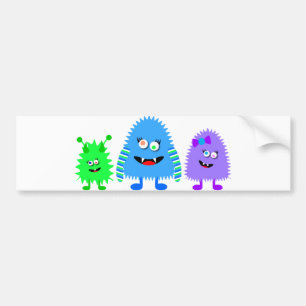 Cute Little Monsters Bumper Sticker