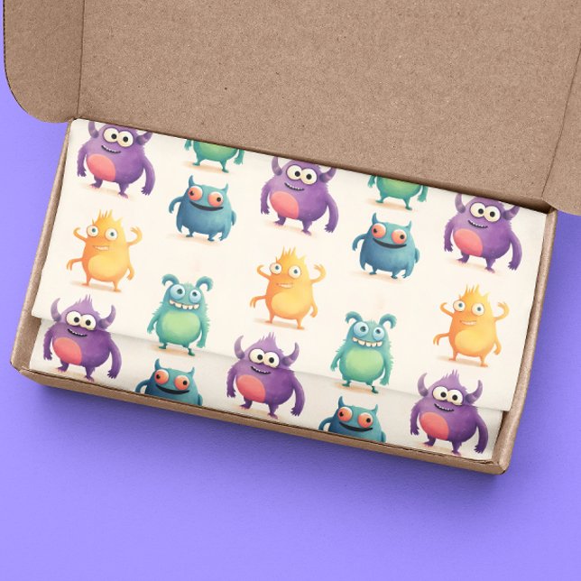 Cute Little Monsters Child Party Kids Tissue Paper (Creator Uploaded)
