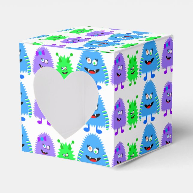 Cute Little Monsters Favor Box (Front Side)