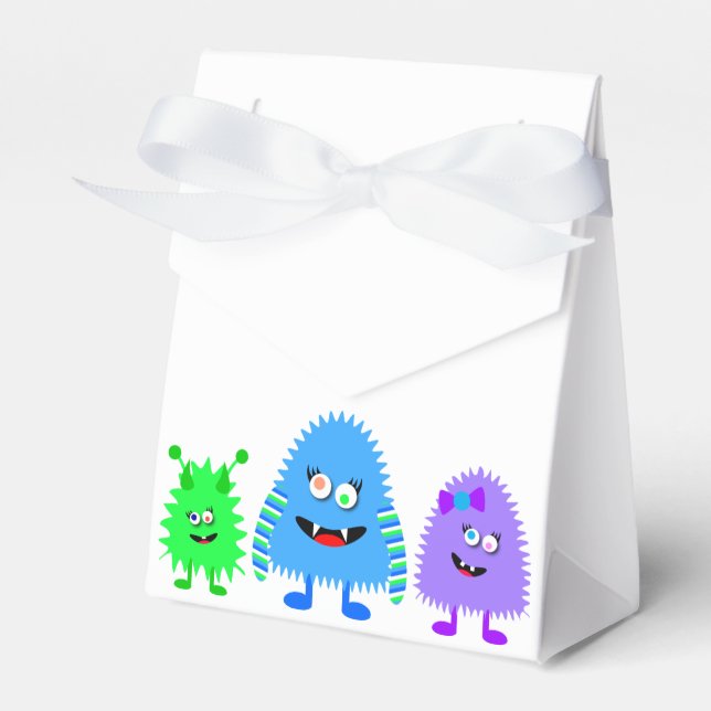 Cute Little Monsters Favor Box (Front Side)