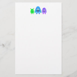 Cute Little Monsters Stationery