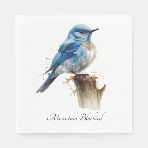 cute little mountain bluebird customizable napkin