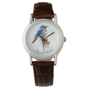 cute little mountain bluebird, customizable watch