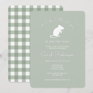 Cute Little Mouse Baby Shower Invitation