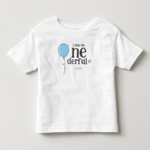 Cute Little Mr Onederful First Birthday Balloon Toddler T-shirt