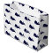 Cute Little Navy Blue Whale Pattern on White