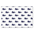 Cute Little Navy Blue Whale Pattern on White