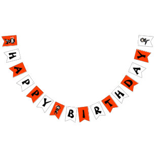Cute Little Ninja Happy Birthday  Bunting Flags