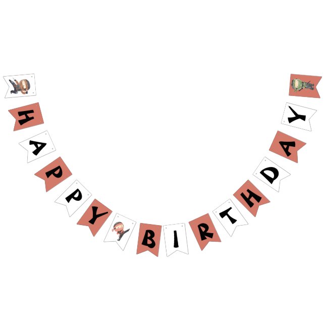 Cute Little Ninja Happy Birthday  Bunting Flags (All)