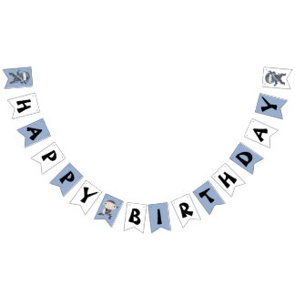 Cute Little Ninja Happy Birthday Bunting Flags