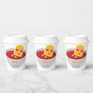 Cute Little Nugget Chicken Nugget Girl Baby Shower Paper Cups