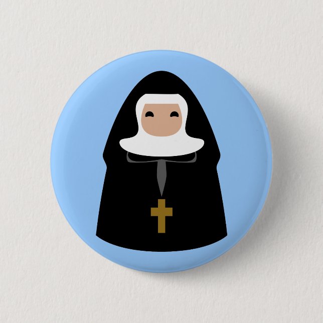 Cute Little Nuns 2 Inch Round Button (Front)