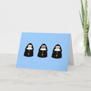Cute Little Nuns Card