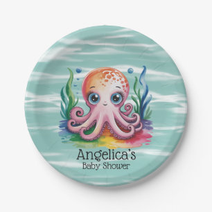 Cute Little Octopus Under The Sea Paper Plate