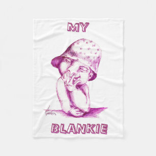 Cute little one laughing fleece blanket