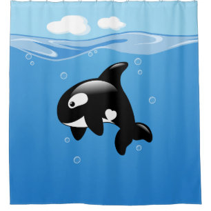 Cute Little Orca Whale in Ocean