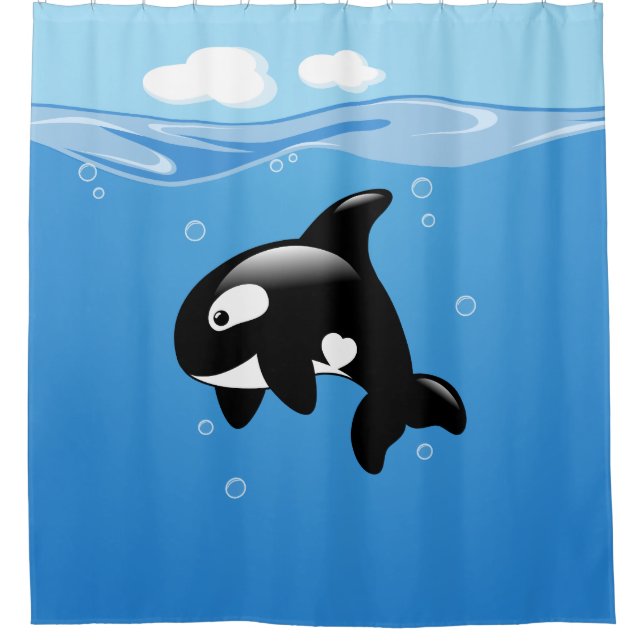 Cute Little Orca Whale in Ocean (Front)