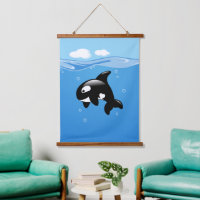 Cute Little Orca Whale in Ocean