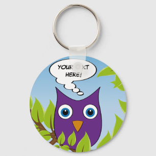 Cute little owl - multiple colours keychain