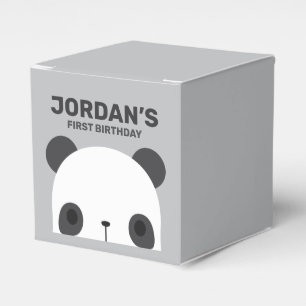 Cute Little Panda Bear Birthday Favor Box