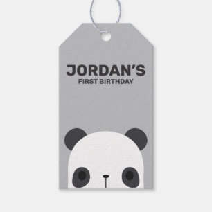Cute Little Panda Bear Birthday Gift Tags