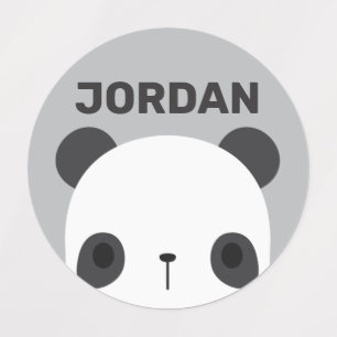 Cute Little Panda Bear with Personalized Name