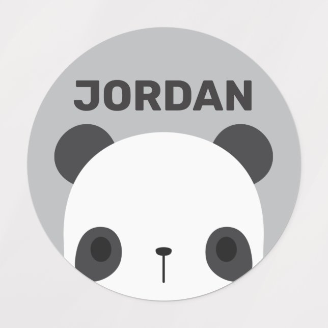 Cute Little Panda Bear with Personalized Name (Design 1)