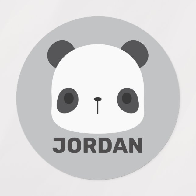 Cute Little Panda Bear with Personalized Name (Design 1)