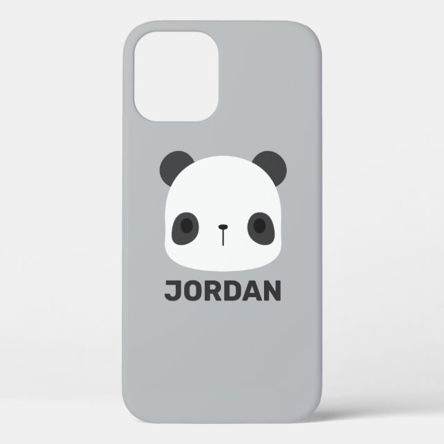 Cute Little Panda Bear with Personalized Name Case-Mate iPhone Case (Back)