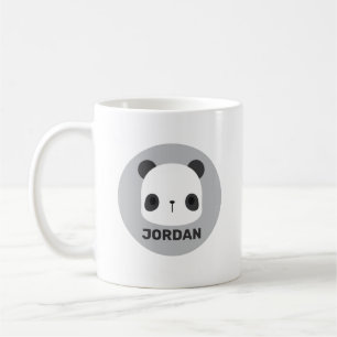 Cute Little Panda Bear with Personalized Name Coffee Mug