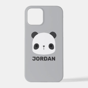 Cute Little Panda Bear with Personalized Name iPhone 12 Pro Case