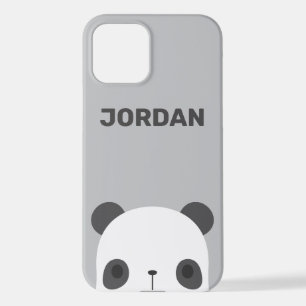 Cute Little Panda Bear with Personalized Name  iPhone 12 Case