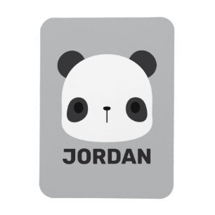 Cute Little Panda Bear with Personalized Name Magnet