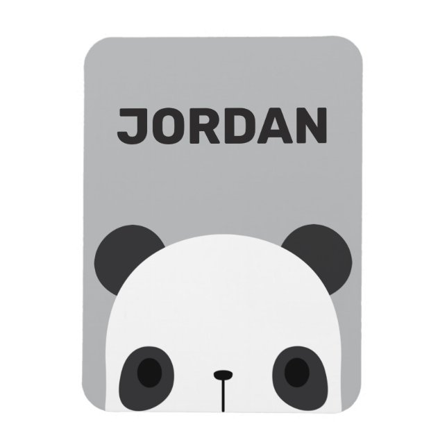 Cute Little Panda Bear with Personalized Name  Magnet (Vertical)