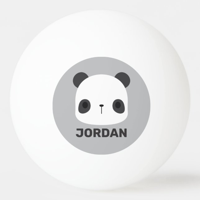 Cute Little Panda Bear with Personalized Name  Ping Pong Ball (Front)