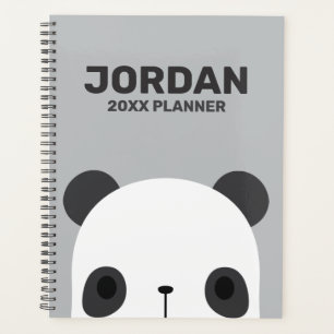 Cute Little Panda Bear with Personalized Name Planner