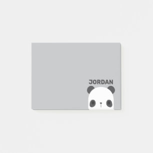 Cute Little Panda Bear with Personalized Name Post-it Notes