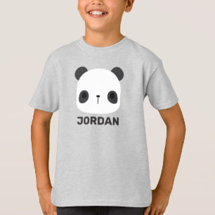 Cute Little Panda Bear with Personalized Name T-Shirt