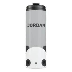 Cute Little Panda Bear with Personalized Name  Thermal Tumbler