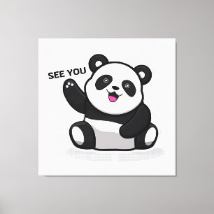cute little panda canvas print