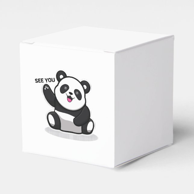 cute little panda favor box (Front Side)